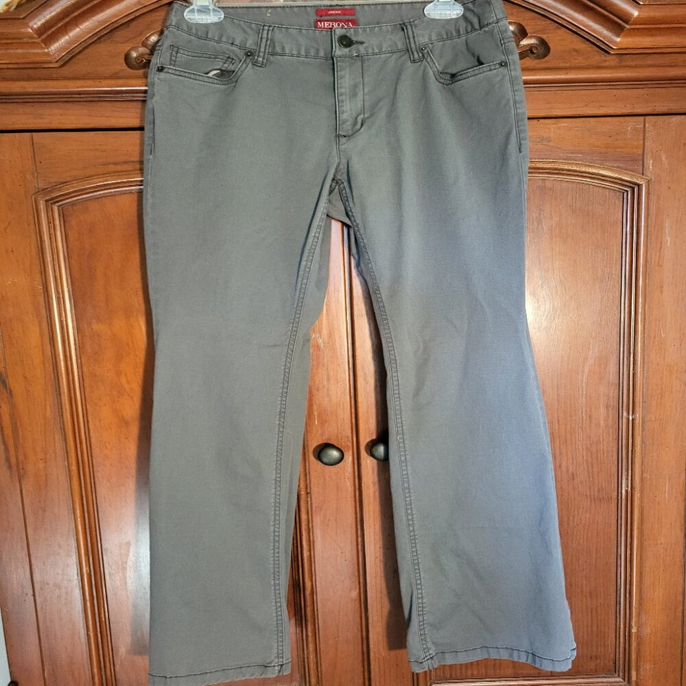 Gray denim slacks jeans